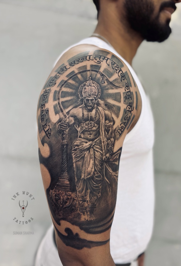 Hanuman realism tattoo